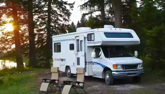 secluded RV campsite - RV Insurance