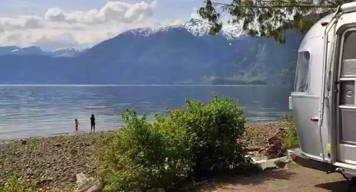 Camping in Canada - Airstream by a Lake in BC