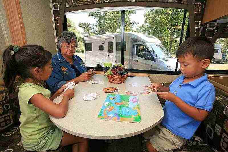 card game in the rv