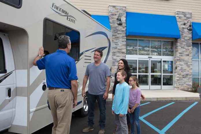 RV Salesperson with Family