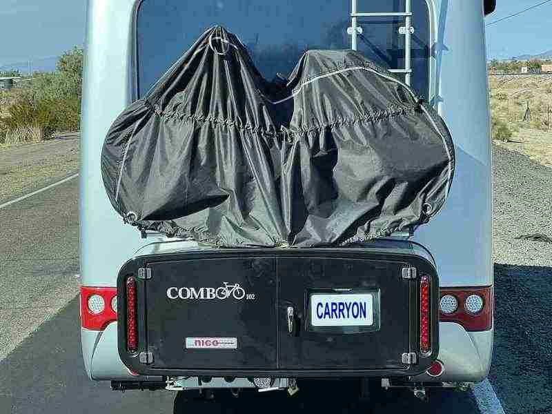 camper organization - rear storage bike and carrier