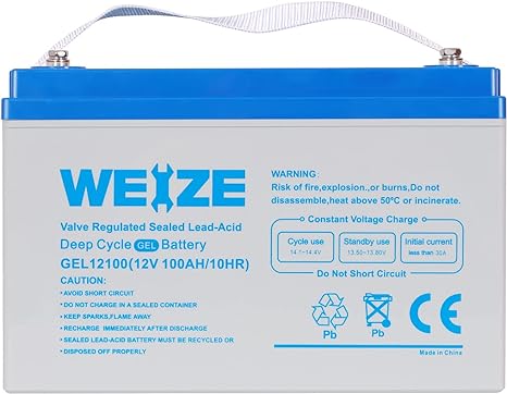 Weize 12V 100Ah AGM Deep Cycle Battery