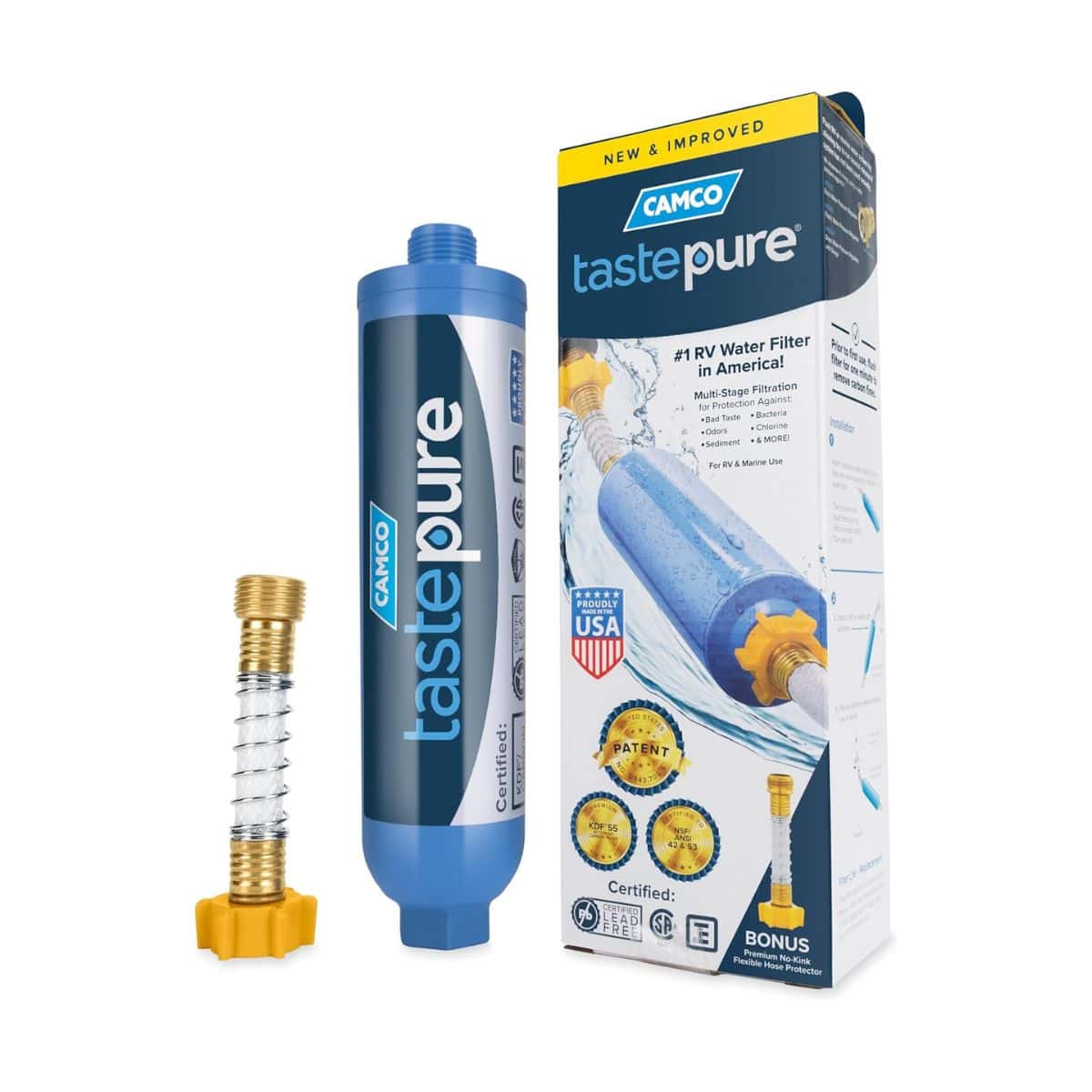 camco tastepure rv water filter for everyday campground use