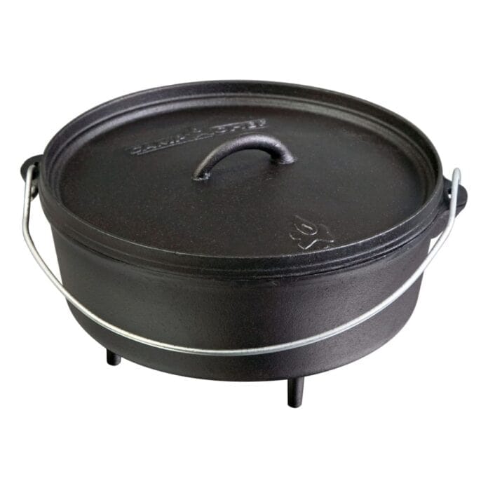 cast iron fire cooking gear