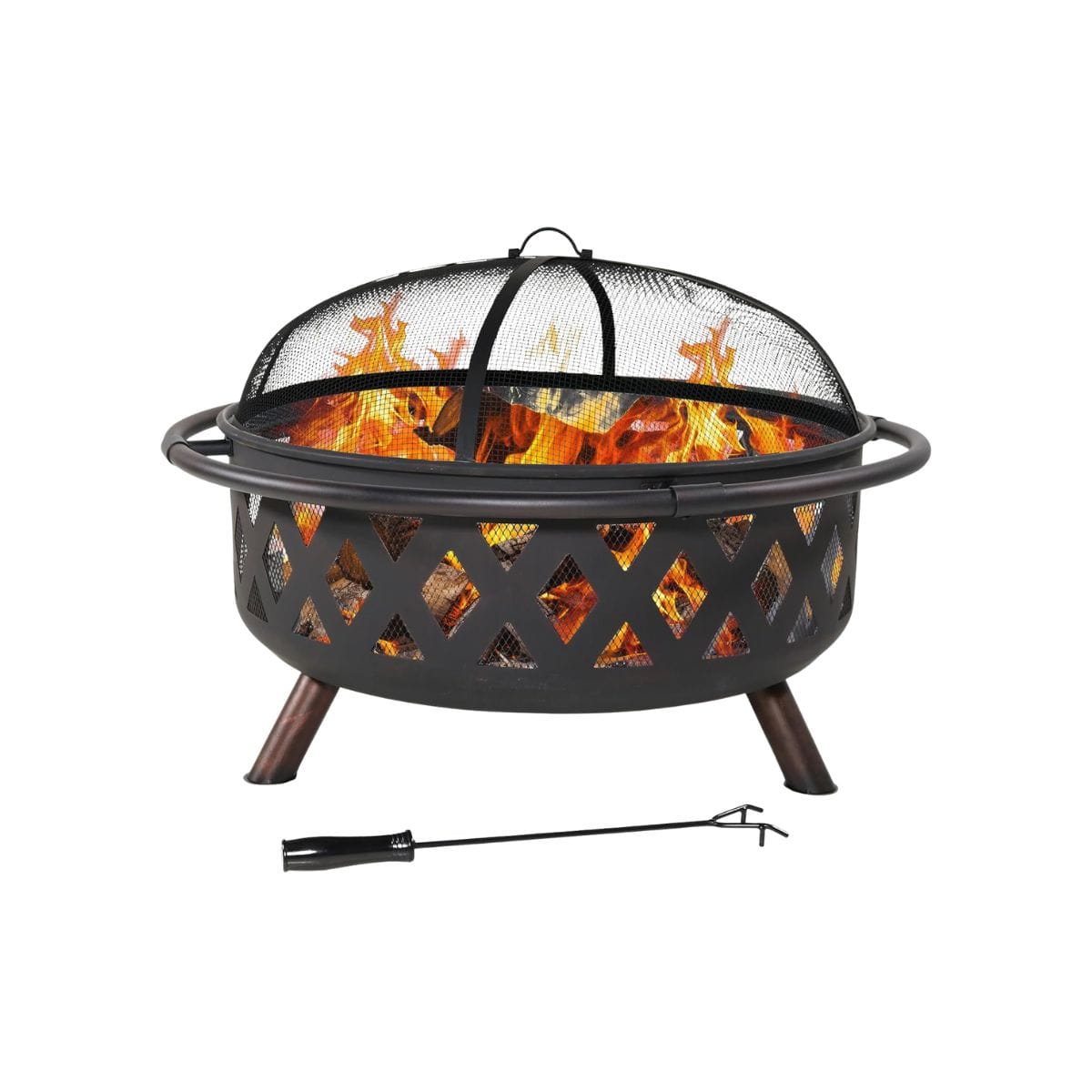 sunnydaze crossweave outdoor fire pit