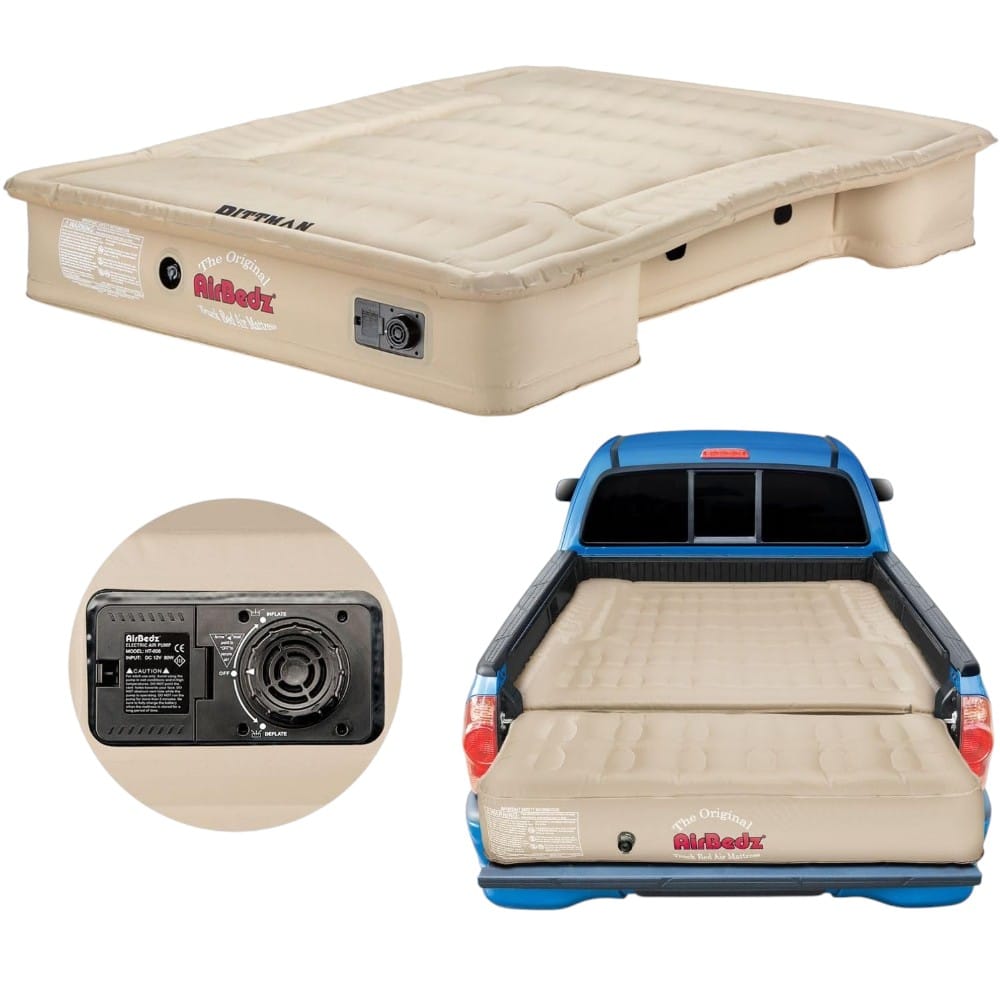 Sleeping Gear For Camping - Air Mattresses For Camping, Guests, And Flexible Sleep Setups – Recommended Gear &Amp; Resources (Chapter 4) 6 air mattress for camping pittman outdoors airbedz mattress truck bed air mattress with 25 more coverage built in rechargeable battery pump carry bag and repair kit full size