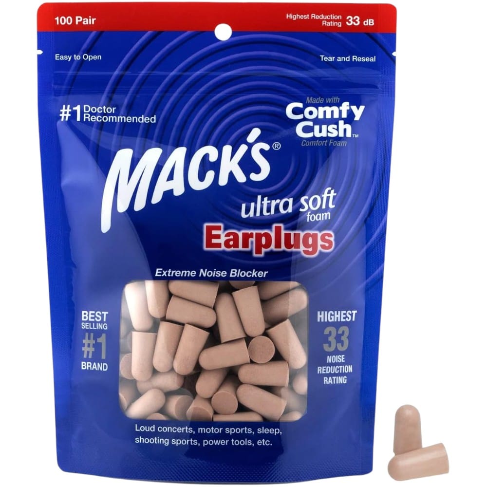 camping sleep comfort mack s ultra soft foam ear plugs