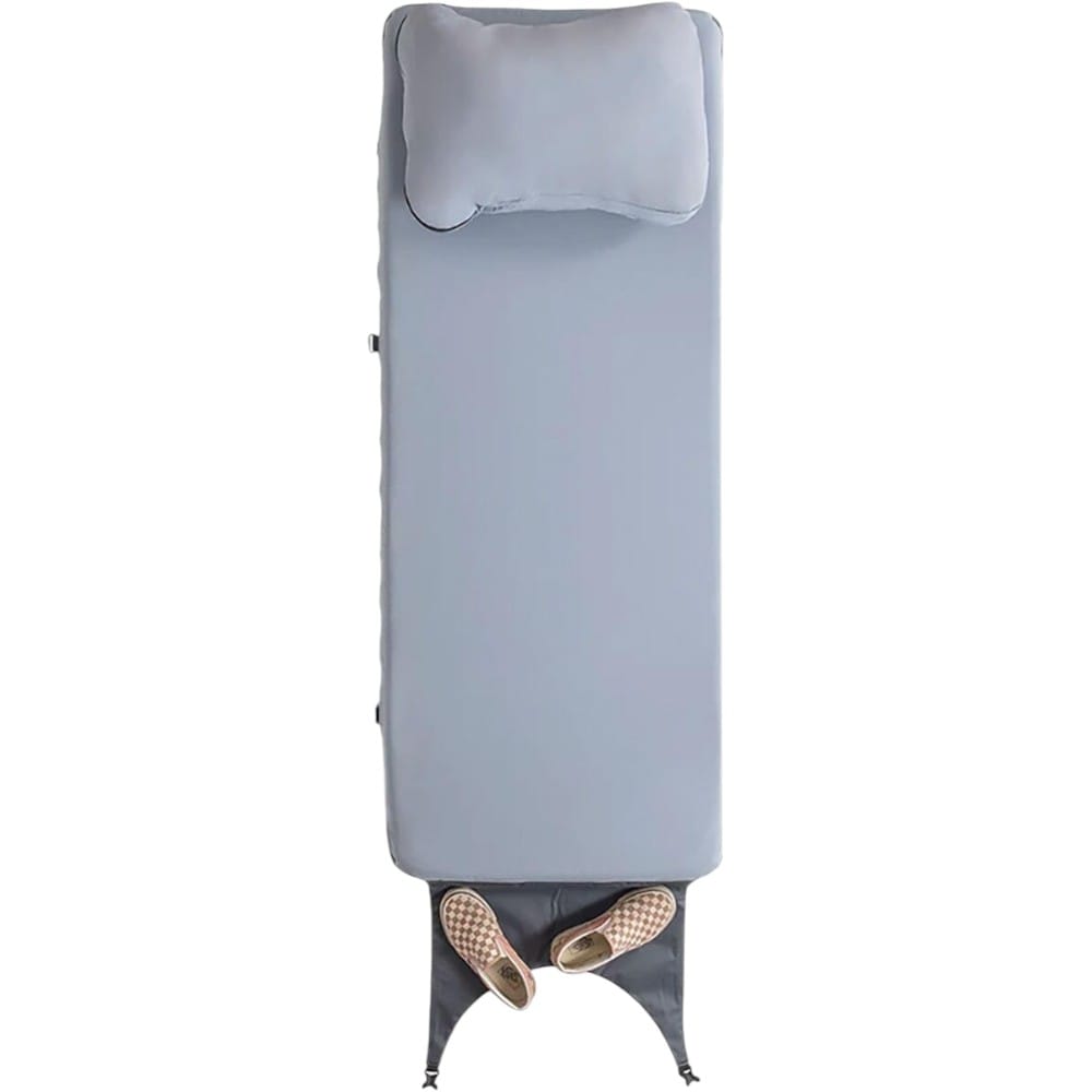 camping sleep setup by budget hest foamy camping mattress pad