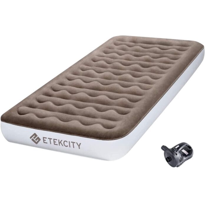 Etekcity Camping Air Mattress with Rechargeable Pump in a camping sleeping gear care replacement lineup